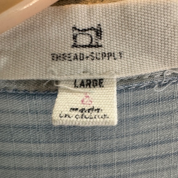 Thread & Supply Light Blue Striped Casual Shirt - Picture 4 of 4